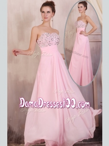 2016 Gorgeous Empire Sweetheart Beading Baby Pink Prom Dress