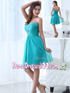 Beautiful Mini Length Sweetheart Beading Junior Dama Dresses