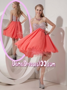 Lovely Sweetheart Mini Length Beading Wholesales Dama Dress for Homecoming