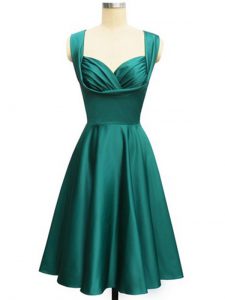 Glittering Straps Sleeveless Lace Up Court Dresses for Sweet 16 Teal Taffeta