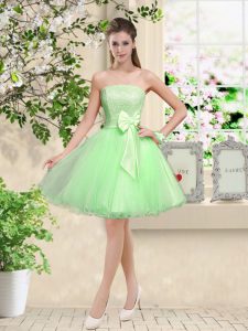 Best Selling Sleeveless Lace and Belt Lace Up Dama Dress for Quinceanera