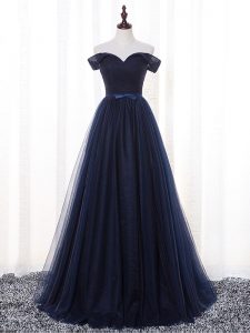 Hot Selling Off The Shoulder Sleeveless Tulle Quinceanera Court Dresses Belt Lace Up