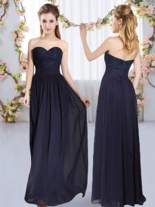 Best Selling Sleeveless Zipper Floor Length Beading and Lace Dama Dress
