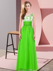 Extravagant Quinceanera Dama Dress Wedding Party with Appliques Scoop Sleeveless Backless