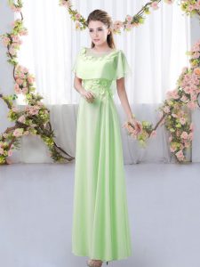 Fashion Short Sleeves Chiffon Zipper Damas Dress for Prom and Party and Wedding Party