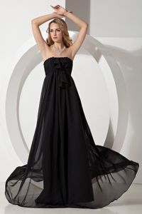 Unique Strapless Long Black Beaded Dama Dress For Quinceaneras