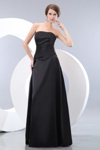 Taffeta Black Empire Ruched Quinceanera Dama Dresses 2014