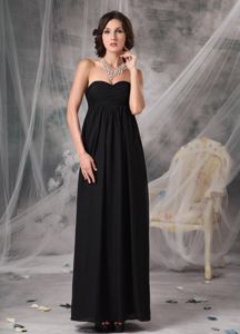 Black Empire Sweetheart Ankle-length Cocktail Dresses For Dama